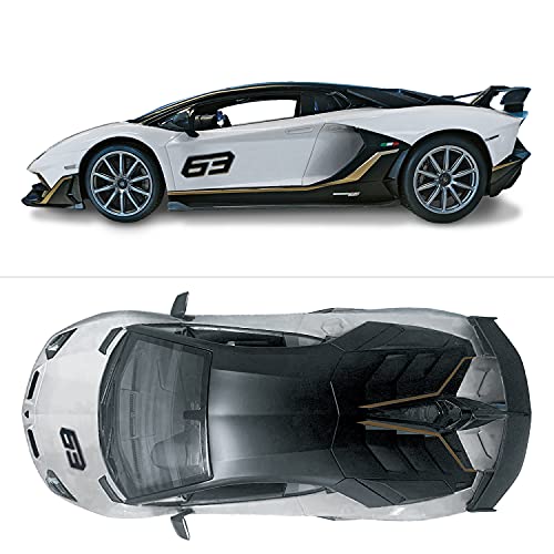 Mondo Motors 63608 - Lamborghini SVJ - Modelo a Escala 1:14 - hasta 20 km/h de Velocidad - Coche de Juguete para niños