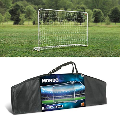 Mondo - Portería metálica de fútbol, con Bolsa, 180 x 120 x 60 cm (18303)