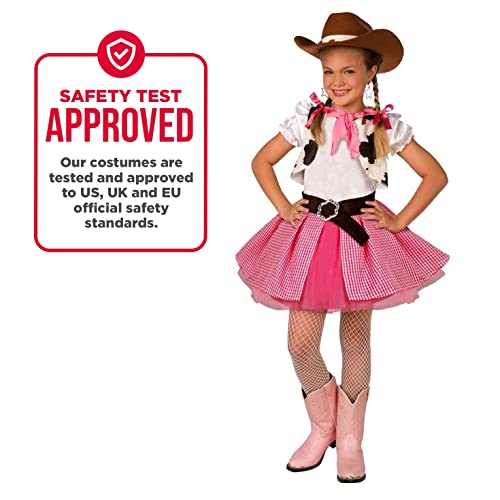 MORPH Costumes Disfraz Cowgirl Niña En Rosa, Disfraz Carnaval Disponible En Talla S