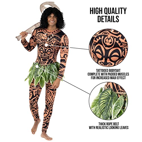 Morph Disfraz de Maui para adulto, disfraz de Halloween para hombre, tallas XL