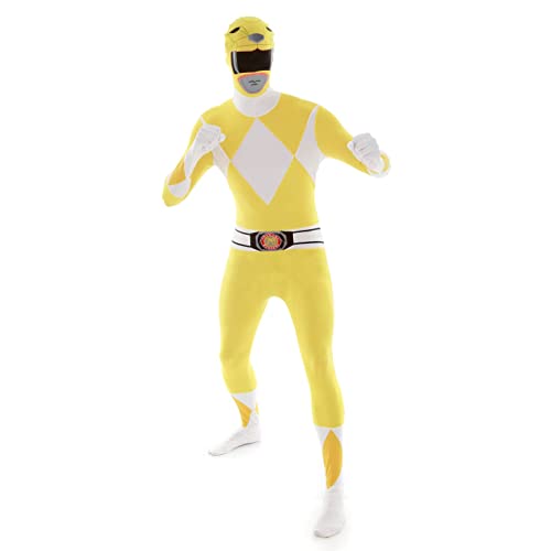 Morphsuits Disfraz de Morphsuit de Power Rangers para hombre, talla XXL, color amarillo