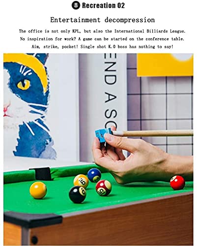 MU Table Top Miniature Billiard, Mesa de Piscina Juego de Niños Mirada de Madera Snooker Table Niño Piscina Conjunto con 2 Señales, Bolas Y Tiza para Deportes Interiores Familia Familia Mesas de Bill