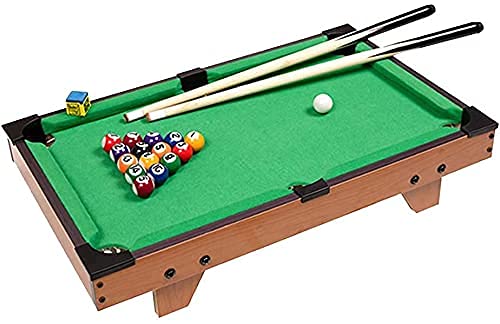 MU Table Top Miniature Billiard, Mesa de Piscina Juego de Niños Mirada de Madera Snooker Table Niño Piscina Conjunto con 2 Señales, Bolas Y Tiza para Deportes Interiores Familia Familia Mesas de Bill