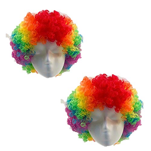 Multicolor Peluca Payaso Pelucas De Payaso Loco Pelucas Explosivas De Halloween Fiesta Disfraces De Cosplay Pelucas Pelucas De Cabeza Explosiva Pelucas De Cabello De Payaso Loco Para Adultos 2 Piezas