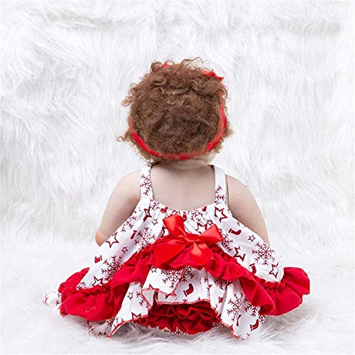 Muñeca Reborn Realista Hecha a Mano - Muñecas recién Nacidas Niña Juguete Muñecas Reborn 55Cm 22"Vinilo Suave Silicona Reborn Niño Mira Real Girl Best Xmas GIF