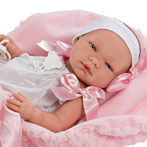 Muñecas Así Muñeca Bebé María con mantita Rosa 43 cm (364300)