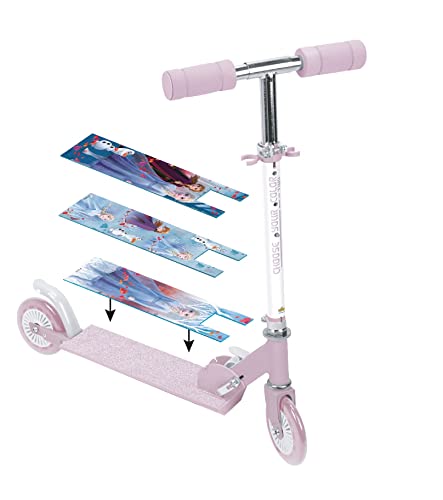 Muñecas Saica Patinete 2 Ruedas Frozen 3 Bases, Rosa, M