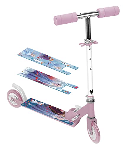 Muñecas Saica Patinete 2 Ruedas Frozen 3 Bases, Rosa, M