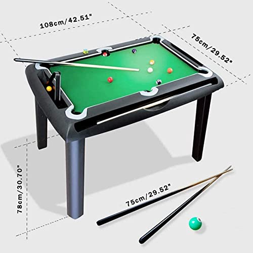 MYRCLMY Mesa de Billar para niños, Mesa de Snooker Juego Interactivo con 15 Bolas / 1 Cue Bola / 2X señales, para en el Interior y al Aire Libre Mesa Piscina Deporte Deporte Arcade Juegos