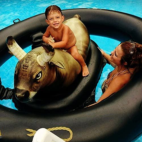 N / B Cojín Flotante de torero Inflable Grande, Amortiguador de Aire Piscina, flotadores al Aire Libre Parque acuático al Aire Libre Playa de la Playa para niños Adulto, Negro