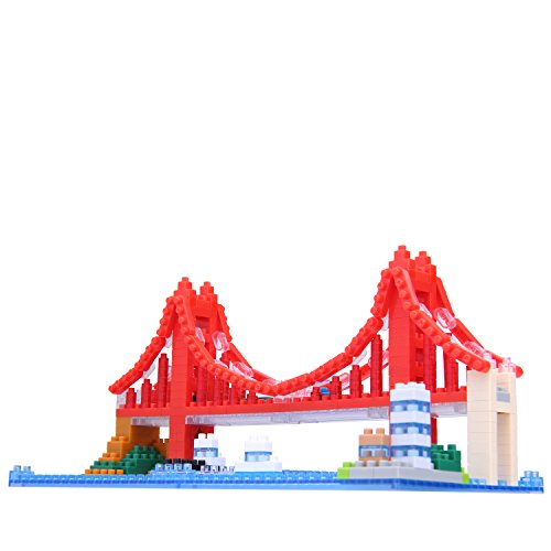 nanoblock NBH de 116 – Mini bloques 3d Puzzle – Puente Golden Gate , color/modelo surtido