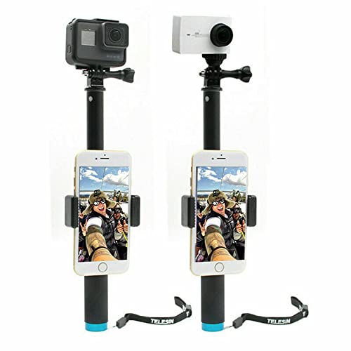 NC 1 unids Handheld Selfie Stick trípode correa soporte soporte teléfono clip para GoPro Hero 7 6 5 4 serie