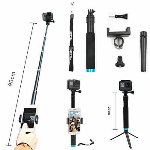 NC 1 unids Handheld Selfie Stick trípode correa soporte soporte teléfono clip para GoPro Hero 7 6 5 4 serie