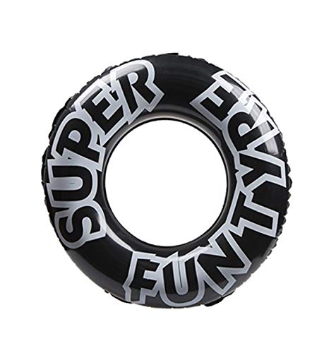 NEW XL INFLATABLE RING BLACK TYRE SWIMMING POOL TOY by Home & Leisure Online