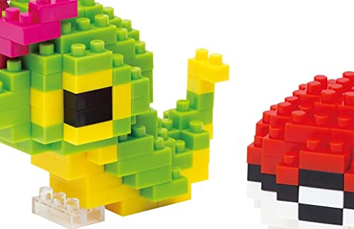 NEWPROJET ITALIA SRL Pokemon - NANOBLOCK Caterpie & Pokeball 170 Piezas