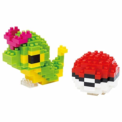 NEWPROJET ITALIA SRL Pokemon - NANOBLOCK Caterpie & Pokeball 170 Piezas