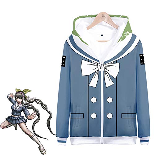 NICERE 2020 V3 - Sudaderas con capucha para cosplay de Miu Iruma, disfraz de cosplay de Saihara Shuichi con cremallera, abrigos Chabashira Tenko, disfraces de cosplay (color: E, talla 3XL)