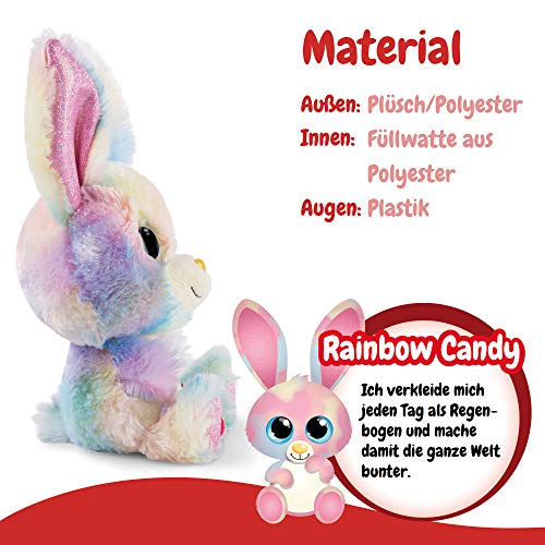 NICI Glubschis Peluche Conejo Rainbow Candy, Multicolor (45561)