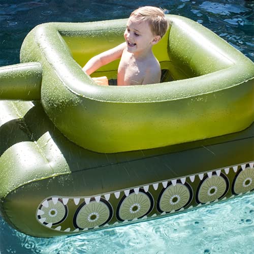 NOA Juguetes de piscina inflables, con aspersor de agua, tanque, juego de verano, con pistola de pulverización, flotador, diversión de verano para niños y adultos