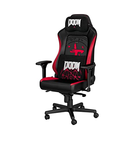 noblechairs Juego de Almohada Viscoelastica, DOOM Edition, Cojin Viscoelastico para Silla Gaming, Almohada Cuello de Apoyo Perfecto, Conjunto Ergonómico de Cojines Sillas