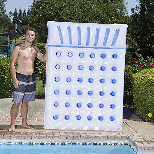 NOBLJX Flotador Inflable de la Estera de la Piscina de la Piscina Doble del Verano, el colchón el salón Flotante con la Bomba de Aire para los Deportes acuáticos