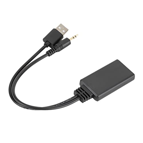 Non-brand Receptor de Audio USB Bluetooth, Adaptador de Audio inalámbrico, Adaptador Bluetooth 5,0 con AUX de 3,5mm para TV de Coche Auriculares estéreo de