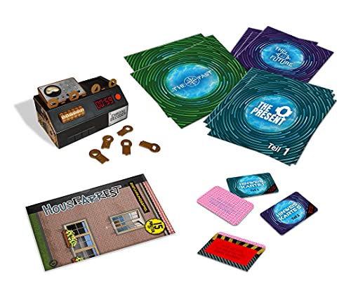 noris 606101968 Escape Room Time Travel (Family Edition) - Juego Familiar y de Sociedad para Adultos y niños, Incluye 3 Casos y descodificador de cronógrafo, a Partir de 10 años