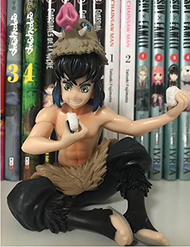 NUWIND Demon Slayer Kimetsu no Yaiba Agatsuma Zenitsu Kamado Tanjirou Hashibira Inosuke Colección Figuras Sentadas Posición Anime Juguete (Hashibira Inosuke, talla única)