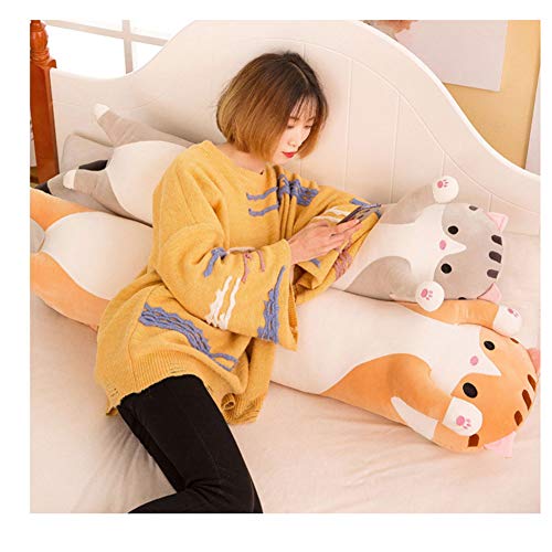 Ohyoulive Cute Plush Cat Doll Soft Stuffed Kitten Pillow Doll Toy Gift for Kids Girlfriend Creative New Long Cat Plush Toy Pillow Cute Doll Ragdoll Gift Sofa Supplies Soft and Good Breathability