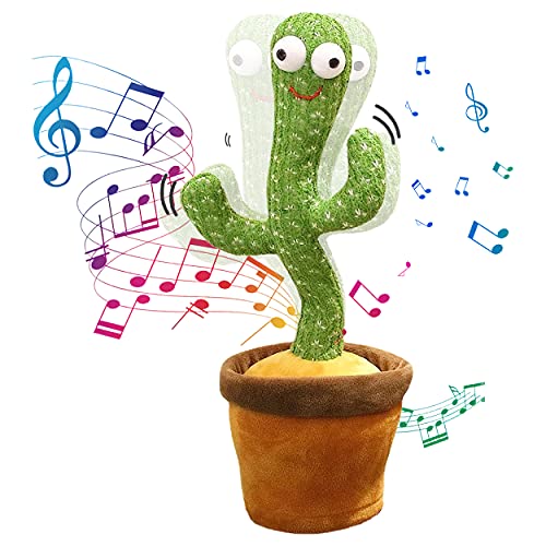 OKsolaca Cactus Bailarin,Juguete De Cactus Que Habla,Juguete Cactus Baile con 120 Canciones En Inglés,Cactus Que Baila, Cantando Y Grabación Interesantes Juguetes Educativos De Educación Temprana