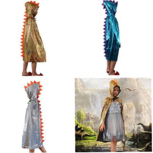 Onsinic Niños Disfraz Dinosaurio Cape Hood Halloween Niños Dragón Cosplay Dress Up Cloak Fiesta Cumpleaños Suministros Regalo