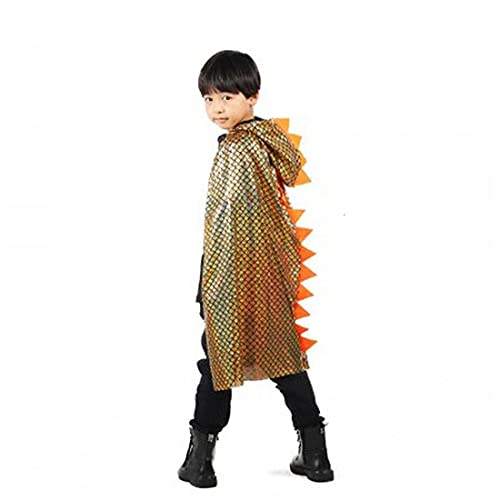 Onsinic Niños Disfraz Dinosaurio Cape Hood Halloween Niños Dragón Cosplay Dress Up Cloak Fiesta Cumpleaños Suministros Regalo