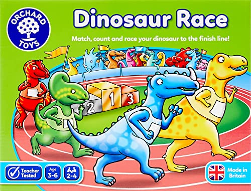 Orchard_Toys Dinosaur Race - Juego de Mesa de Carreras con Dinosaurios