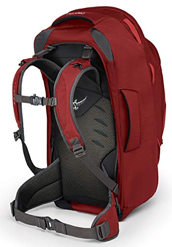 Osprey Farpoint 55 Mochila de Viaje, Hombre, Rojo (Jasper Red), M/L