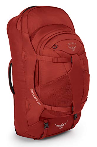 Osprey Farpoint 55 Mochila de Viaje, Hombre, Rojo (Jasper Red), M/L