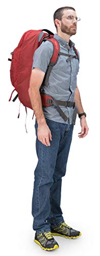 Osprey Farpoint 55 Mochila de Viaje, Hombre, Rojo (Jasper Red), M/L