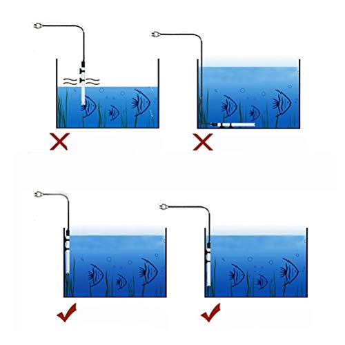 OTentW 200W Acuario Sumergible pecera Calentador de Agua automático Calentador de Temperatura Constante Varilla Calentador de Acuario, Calentador de regulador de termocontrol