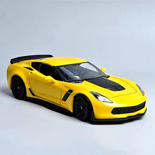 oubofang 1/24 Compatible con Chevrolet Corvette Z06 2017 Modelo de Coche súper Deportivo, Coche de aleación de Zinc con Sonido y luz para Regalo de niños y niñas