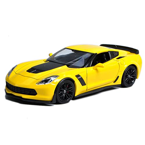 oubofang 1/24 Compatible con Chevrolet Corvette Z06 2017 Modelo de Coche súper Deportivo, Coche de aleación de Zinc con Sonido y luz para Regalo de niños y niñas