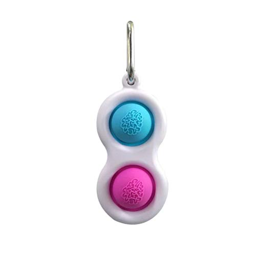 Ousyaah Mini Sensorial Fidget Juguete, Push y Pop Bubble Sensory Toy, Llavero de Popit Figit Toy, Estrés Alivio Fidget para Niños y Adultos