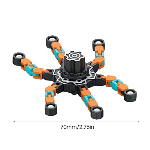 Parte superior giratoria deformable con la punta del dedo, juguete giratorio manual sensorial, juguete giroscópico robot mecánico, parte superior giratoria manual para niños adultos, fácil de jugar, r