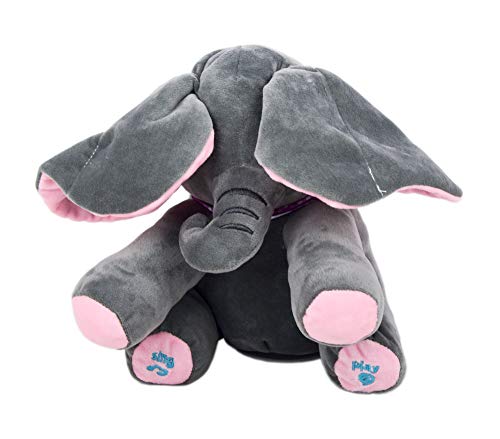 Peekaboo Elefante música Cubre Ojos bebé Elefante Puede Cantar Peluche eléctrico (Elefante)