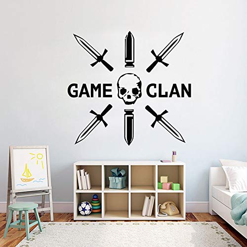 Pegatinas de pared de jugador pegatinas de pared de juego controlador pegatinas de pared de videojuegos pegatinas de pared de vinilo para dormitorio de niños A3 57X53CM