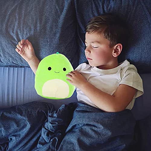 Peluches de Dinosaurio Kawaii Verde, Almohada de Dinosaurio 3D Lindo Animal de Peluche de Dinosaurio ,Cojín Lumbar Suave para la Espalda Peluche de Peluche, niñas Niños Regalo de cumpleaños 20 cm