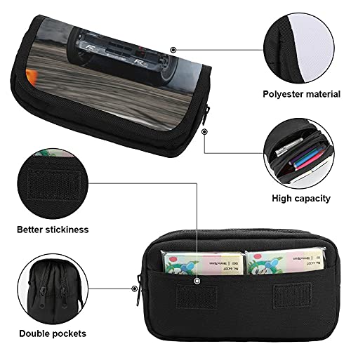 Pencil Case, Big Capacity Pencil Bag with Compartments and Zipper For Kids Drifting King Rally Car Car Drift Race Large Pencil Boxes For School Office Travel