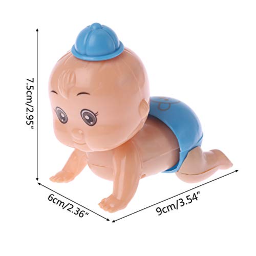 PHILSP Humidificador de aire Twist bebé gateando muñeca muñeca cuerda juguete para niño niña fiesta regalo 1 pieza color al azar