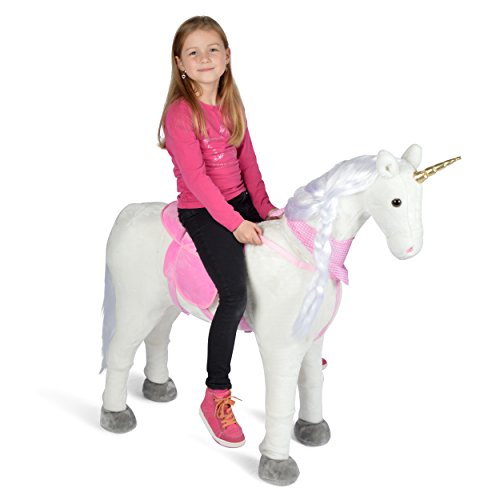 Pink Papaya Caballo de Peluche XXL Lissy 105cm Unicornio Juguete Caballo niños - Capacidad hasta 100kg