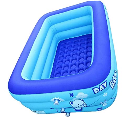 Piscina para niños, Familia Rectangular Piscina Inflable, un Golpe de agrupaciones de Kid plástico Duro de la Piscina de Juguete, pequeña Piscina para Jardines de Exterior del