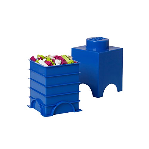 Plast Team PT40011 - Caja diseño Ladrillo de Lego en color azul [Importado de Alemania]