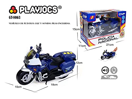 PLAYJOCS GT-8063 Moto Policía Nacional con Pilas y Sonidos.